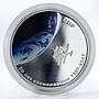 Mongolia 500 togrog Soviet Space Exploration Mir colored silver coin 2007