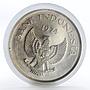 Indonesia 5000 Rupiah Orangutan animal silver coin 1974