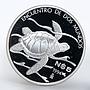 Mexico 5 pesos Pacific Ridley Sea Turtle proof silver coin 1994