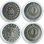 Belarus 20 roubles set of 12 coins Zodiac Swarowski 2009