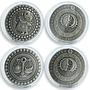 Belarus 20 roubles set of 12 coins Zodiac Swarowski 2009