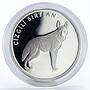 Turkey 20 lira Striped Hyena animal proof silver coin 2005