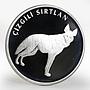 Turkey 20 lira Striped Hyena animal proof silver coin 2005