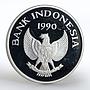 Indonesia 10 000 Rupiah Save the Children proof silver coin 1990