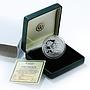 Belarus 20 rubles Dar Pomorza Sailing Ship hologram silver coin 2009