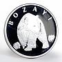 Turkey 20 lira Brown Bear animal proof silver coin 2005