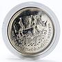 Thailand 50 baht Wildlife Conservation rhinoceros silver coin 1974