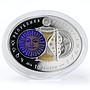 Macedonia 10 denari Zodiac Libra 3D printing Gilded Silver Oval Coin 2014