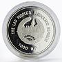 Laos 1000 kip Train and Map railway Zining to Lhasa  proof silver coin 2008
