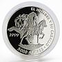 Ecuador 5000 sucres Man on Horse with Condor Bird proof silver coin 1999