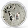 Cameroon 1000 francs butterflies of love Papillons hologram silver coin 2010