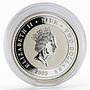 Niue 2 dollars Love is precious, 2 black swans proof silver coin 2009