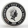 Niue 2 dollars Love is precious, 2 black swans proof silver coin 2009