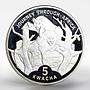 Malawi 5 Kwacha Lion Lioness Journey Through Africa silver proof coin 2006