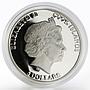 Cook Islands 5 dollars Gzhel Ceramics coloured proof silver coin 2012