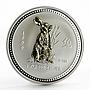 Australia $1 Year of Rabbit Lunar Series I 1 oz silver gilded coin CoA box 1999