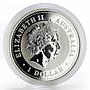 Australia $1 Year of Rabbit Lunar Series I 1 oz silver gilded coin CoA box 1999