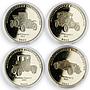 Congo 10 francs set of 24 coins Cars Automobiles Collection 2002