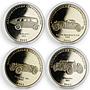 Congo 10 francs set of 24 coins Cars Automobiles Collection 2002