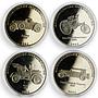 Congo 10 francs set of 24 coins Cars Automobiles Collection 2002