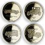 Congo 10 francs set of 24 coins Cars Automobiles Collection 2002
