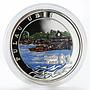 Singapore set of 4 coins 1 dollar Rustic Coast Sea silver proof colored 2007