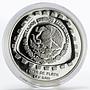 Mexico 5 pesos Animal Jaguar Sculpture proof silver coin 1998