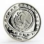 Mexico 1 peso Animal Jaguar Sculpture proof silver coin 1998