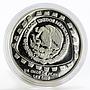 Mexico 1 peso Animal Jaguar Sculpture proof silver coin 1998