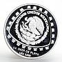 Mexico 1 peso Animal Jaguar Sculpture proof silver coin 1998