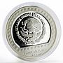 Mexico 100 pesos Seated Sculpture Xochipilli proof silver coin 1992