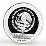 Mexico 100 pesos Seated Sculpture Xochipilli proof silver coin 1992