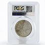 Iraq 1 riyal King of Iraq Faisal I PCGS AU Details silver coin 1932