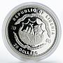 Liberia 20 dollars Ship Nautilus silver proof coin 2000