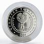 Tajikistan 5 somoni 10th Anniversary of the Constitution proof silver coin 2004