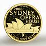 Australia 5 dollars Sydney Opera House proof gold coin 2006