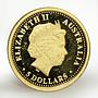 Australia 5 dollars Sydney Opera House proof gold coin 2006