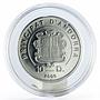 Andorra 10 diners Benedict XVI election crystal proof silver coin 2005