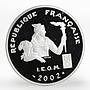 French Polynesia 200 franc Moorea Island silver proof coin 2002