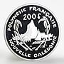 French Polynesia 200 franc Moorea Island silver proof coin 2002