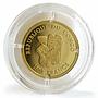 Congo 1500 francs Dresden Frauenkirche proof gold coin 2004