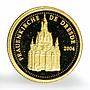 Congo 1500 francs Dresden Frauenkirche proof gold coin 2004