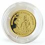 Cook Islands 20 dollars Friedrich Von Schiller proof gold coin 1996