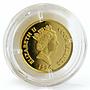 Cook Islands 20 dollars Friedrich Von Schiller proof gold coin 1996
