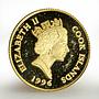 Cook Islands 20 dollars Friedrich Von Schiller proof gold coin 1996