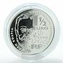 France 1½ Euro Victor Hugo proof silver coin 2002