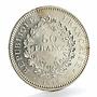 France 50 francs Freedom equality fraternity silver coin 1979