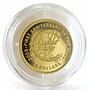 Nauru 10 dollars Anniversary of Euro proof gold coin 2003