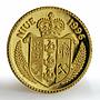 Niue 25 dollars Wernher von Braun proof gold coin 1996