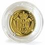 Niue 25 dollars Wernher von Braun proof gold coin 1996